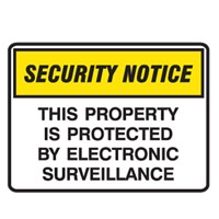 SECURITY SIGN THIS PROPERT..450X300 POLY