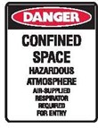 CONFINED SPACE HAZARDOUS.. 225X300 POLY