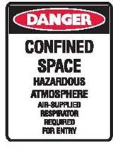 CONFINED SPACE HAZARDOUS.. 225X300 POLY