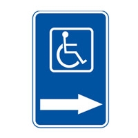 DISABLED SYMBOL ARR/R 300X450 MTL