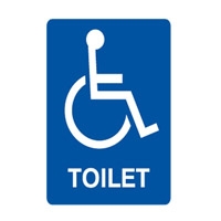 ACCESS SIGN TOILET 300X450 MTL