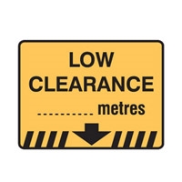 TRAF SIGN-DIREC LOW CLEAR..600X450 POLY