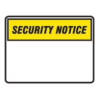 BLANK SIGN PANEL SECURITY.. 600X450 POLY