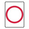 BLANK SAFETY SIGN RED CIRCLE 450X600 POL