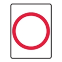 BLANK SAFETY SIGN RED CIRCLE 250X180 SS