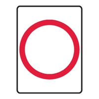 BLANK SAFETY SIGN RED CIRCLE 250X180 SS