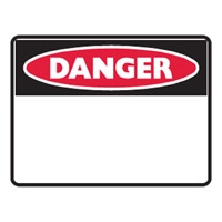 BLANK SIGN PANEL DANGER 600X450 POLY