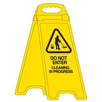 DELUXE FLOOR STAND DO NOT ENTER CLEAN..