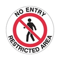 FLOOR SIGN NO ENTRY RESTRICTED AREA