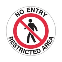 FLOOR SIGN NO ENTRY RESTRICTED AREA