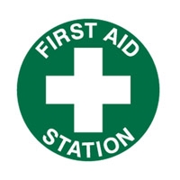FLOOR SIGN FIRST AID STATION