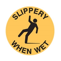 FLOOR SIGN SLIPPERY WHEN WET