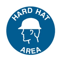 FLOOR SIGN HARD HAT AREA