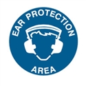 FLOOR SIGN EAR PROTECTION AREA
