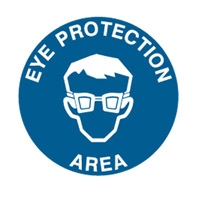 FLOOR SIGN EYE PROTECTION AREA