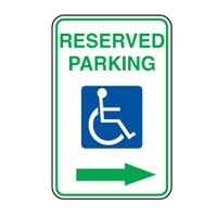 ACCESS SIGN RESERVED PARKING 300X450 MTL