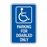 ACCESS SIGN PARKING FOR DIS..300X450 MTL
