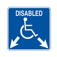 ACCESS SIGN DIASBLED 450X450 MTL