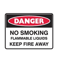 NO SMOKING FLAMMABLE LIQ.. 180X250 SS