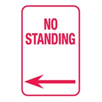 NO STANDING ARR/L 300X450 MTL