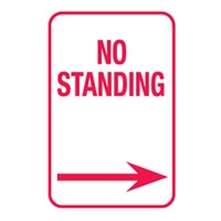 NO STANDING ARR/R 300X450 MTL