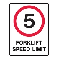 5 FORKLIFT SPEED LIMIT 180X250 SS