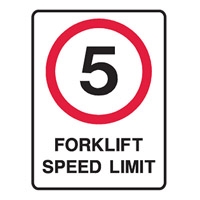 5 FORKLIFT SPEED LIMIT 225X300 POLY