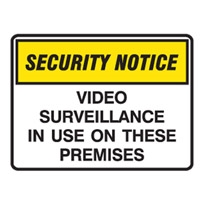 SURV SIGN VIDEO SURVEILLANCE IN USE.POLY