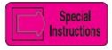 SHIP LABELS SPECIAL INSTRUTIONS 57X25
