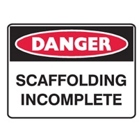 DANGER SCAFFOLDING.. 250X180 SS