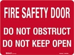 Fire Safety Door H225xW300mm Polypropylene Sign