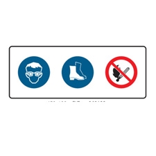 MULTI COND SIGN SAFETY SYMS 450X180 MTL