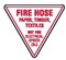 FIRE MARKER FIRE HOSE.. 350MM TRI SS