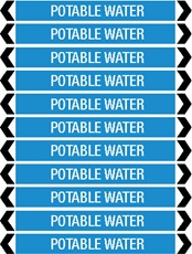 P.MARKER POTABLE WATER 40-70MM ROLL 50