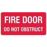 FIRE SIGN FIRE DOOR DO NOT OBST.. SS GLO