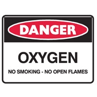 DANGER OXYGEN NO.. 600X450 C1 REF MTL