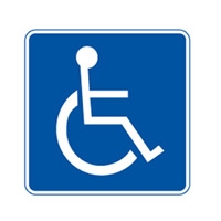 ACCESS SIGN DISABLED SYMBOL 450X450 SS