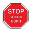 MULTI-WORD STOP SIGN STOP SOUND HORN