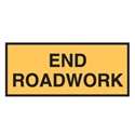 TEMP.TRAFF SIGN END ROADWORK 1800X600