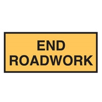 TEMP.TRAFF SIGN END ROADWORK 1800X600