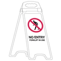 DELUXE FLOOR STAND NO ENTRY FORKLIFT..