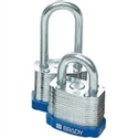 BRADY STEEL PADLOCK KEYED DIFF 50MM BLU