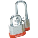 BRADY STEEL PADLOCK KEYED DIFF 50MM ORG