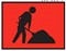 TEMP.TRAFF SIGN WORKERS AHEAD SYMBOL WORKER DIGGING