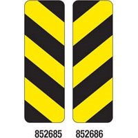 HAZ MARKER ALUM DELINEATOR STRIPES DL