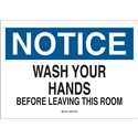 Wash Hands Before Leav.. 450X300 Poly , Safety Signs, Sold Per Sgn With Qty Of  1