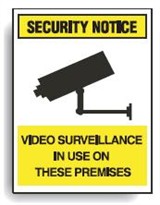 SECURITY LABEL VIDEO SURVEILLANCE.. PK5