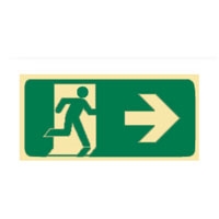 EXIT&EVAC SIGN MAN/RR ARR/R LUM MTL