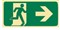 EXIT&EVAC SIGN MAN/RR ARR/R LUM POLY