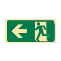 EXIT&EVAC SIGN ARR/L MAN/RL POLY